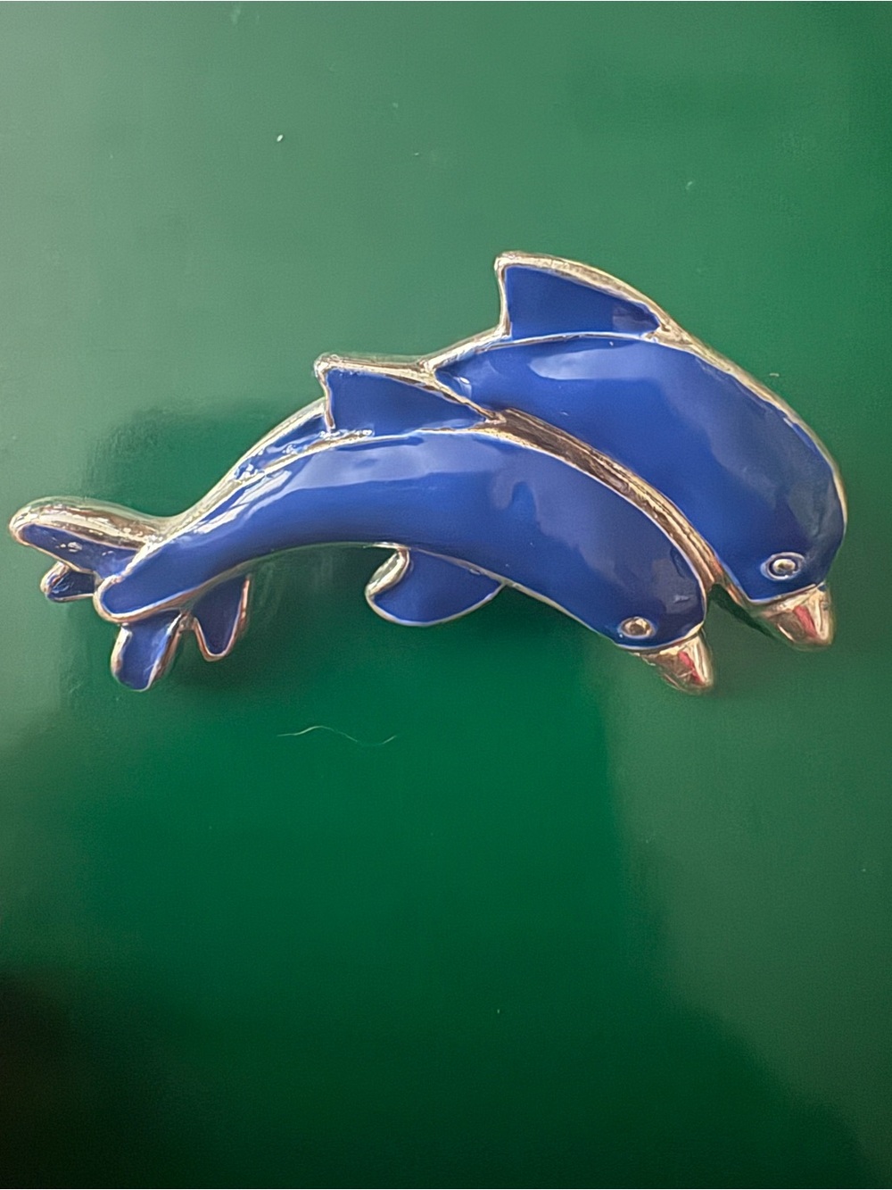 Blue Dolphin Enamel Pin - Decorative Accessory